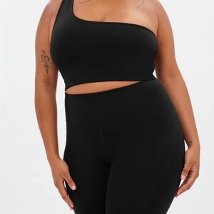 Girlfriend collective one shoulder bra